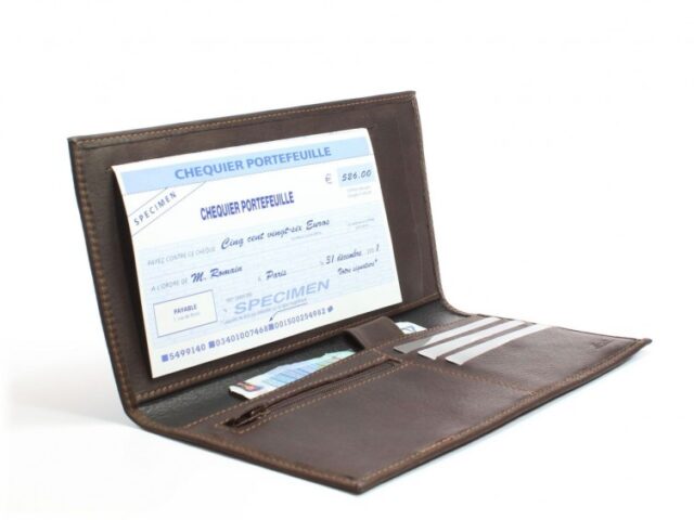La Guêpe - Petite Maroquinerie - Porte-chéquier Professionnel en cuir - marron - 289