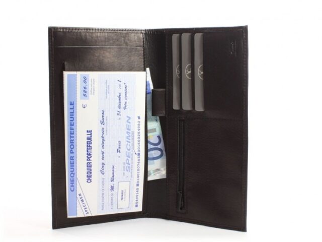 La Guêpe - Petite Maroquinerie - Porte-chéquier Professionnel en cuir - noir - 289