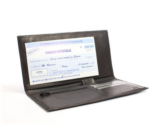 La Guêpe - Petite Maroquinerie - Porte-chéquier Professionnel en cuir - noir - 289