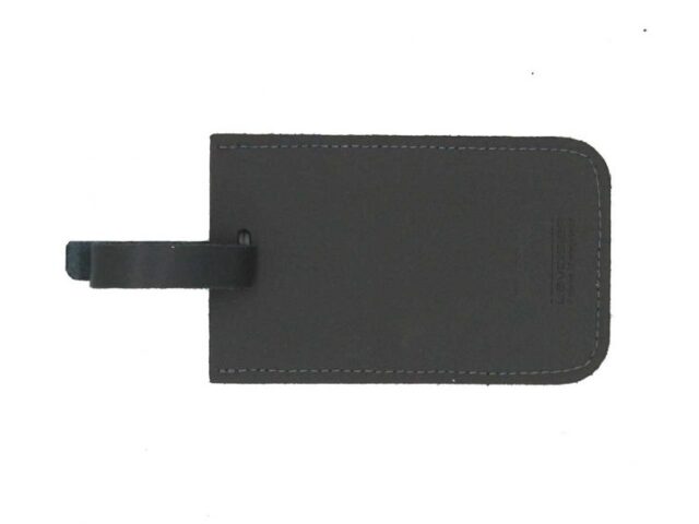 Lavoisier Maroquinier - Porte étiquette en cuir gris fer