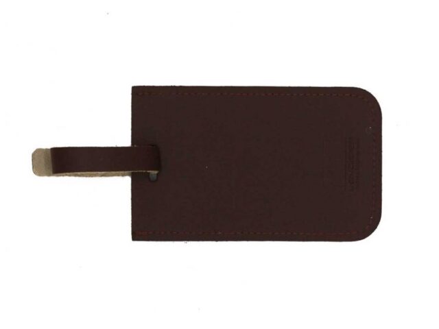 Lavoisier Maroquinier - Porte étiquette en cuir marron
