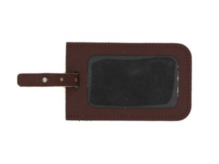 Porte étiquette en cuir marron par la marque LAVOISIER Maroquinier LAVOISIER Maroquinier - Porte étiquette en cuir marron