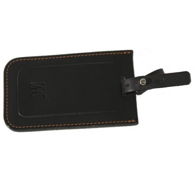 Lavoisier Maroquinier - Porte étiquette en cuir marron