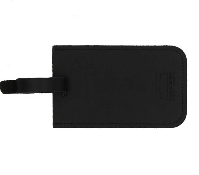 Lavoisier Maroquinier - Porte étiquette en cuir noir