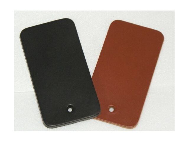 Lavoisier Maroquinier - Porte étiquette en cuir noir