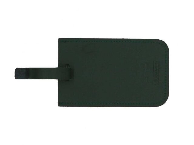 Lavoisier Maroquinier - Porte étiquette en cuir vert anglais