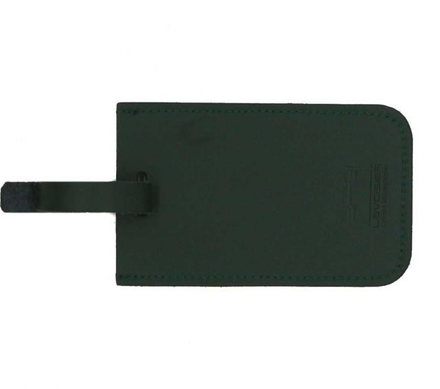 Lavoisier Maroquinier - Porte étiquette en cuir vert anglais