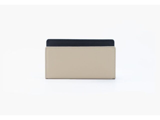 Lavoisier Maroquinier - Porte lettres en cuir beige cafe latte