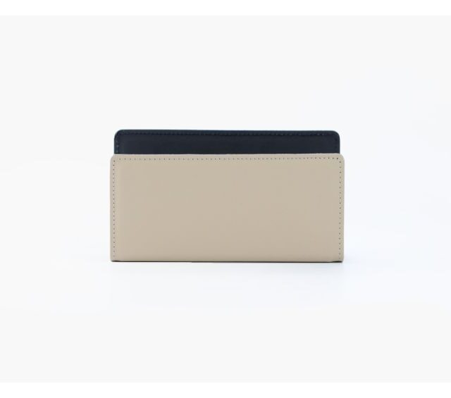 Lavoisier Maroquinier - Porte lettres en cuir beige cafe latte