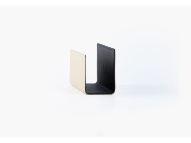 Lavoisier Maroquinier - Porte lettres en cuir beige cafe latte