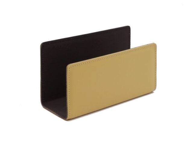 Lavoisier Maroquinier - Porte lettres en cuir beige cafe latte