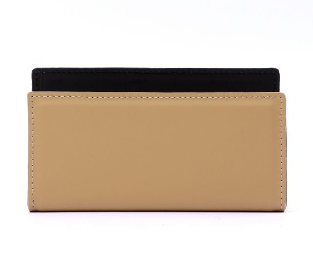 Lavoisier Maroquinier - Porte lettres en cuir beige cafe latte