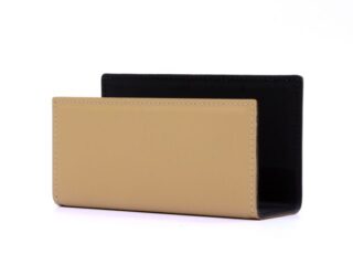 LAVOISIER Maroquinier - Porte lettres en cuir beige cafe latte
