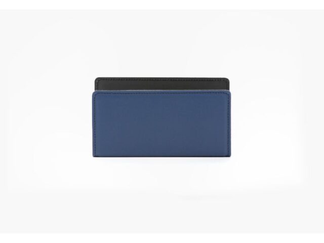 Lavoisier Maroquinier - Porte lettres en cuir bleu cobalt