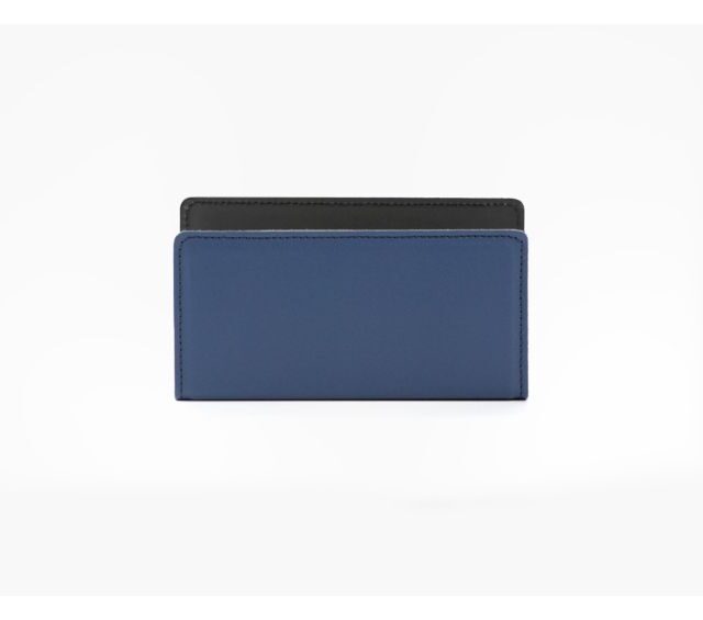 Lavoisier Maroquinier - Porte lettres en cuir bleu cobalt