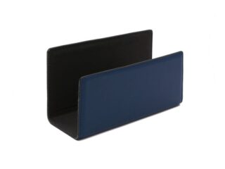 LAVOISIER Maroquinier - Porte lettres en cuir bleu cobalt