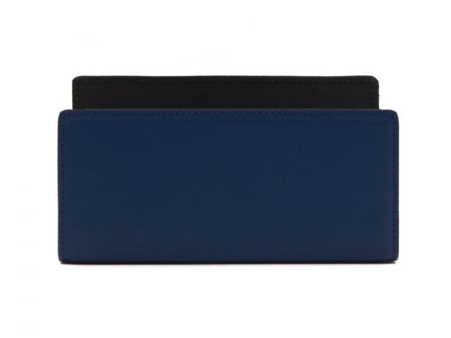 Lavoisier Maroquinier - Porte lettres en cuir bleu cobalt