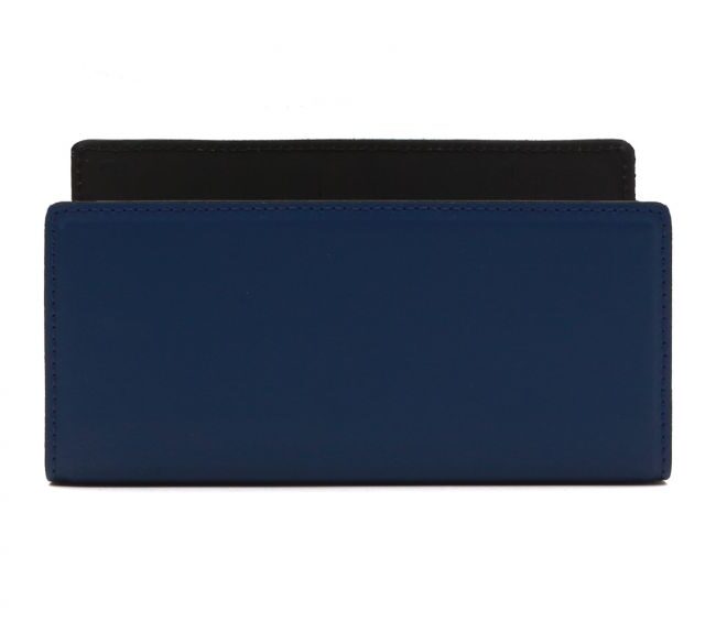 Lavoisier Maroquinier - Porte lettres en cuir bleu cobalt