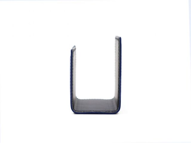Lavoisier Maroquinier - Porte lettres en cuir bleu cobalt