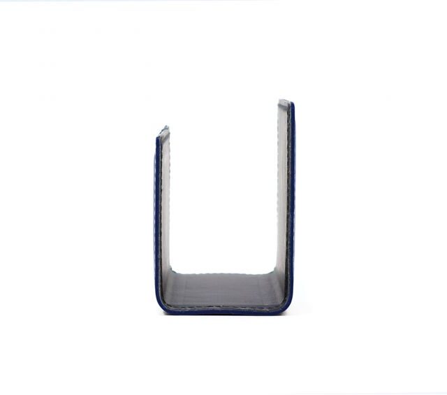 Lavoisier Maroquinier - Porte lettres en cuir bleu cobalt