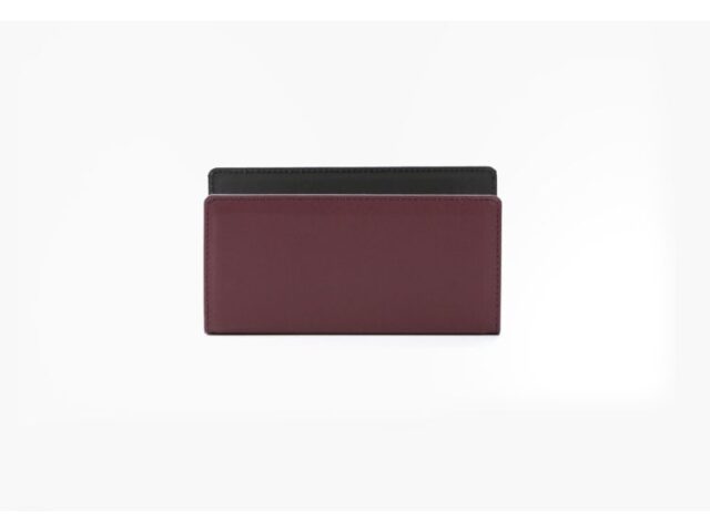 Lavoisier Maroquinier - Porte lettres en cuir bordeaux