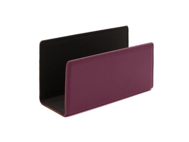 LAVOISIER Maroquinier - Porte lettres en cuir bordeaux