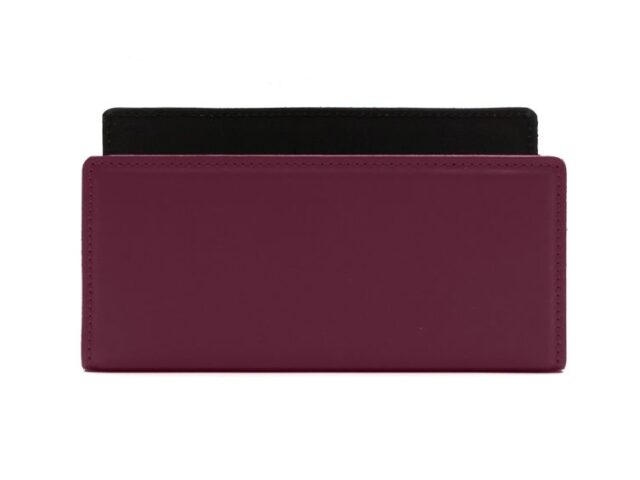 Lavoisier Maroquinier - Porte lettres en cuir bordeaux