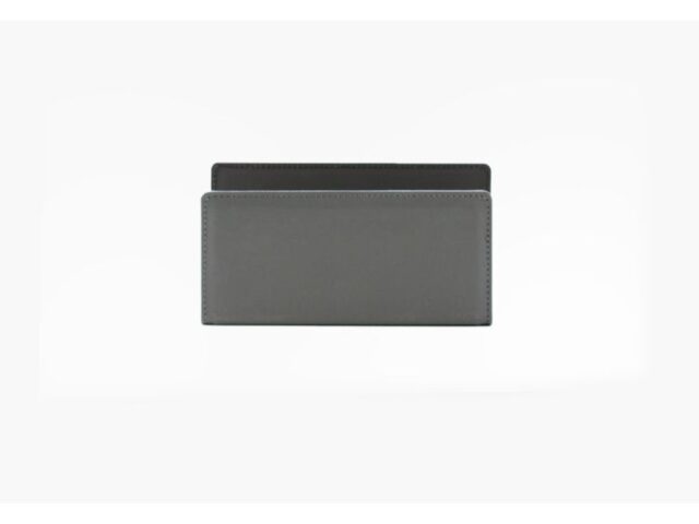 Lavoisier Maroquinier - Porte lettres en cuir gris fer