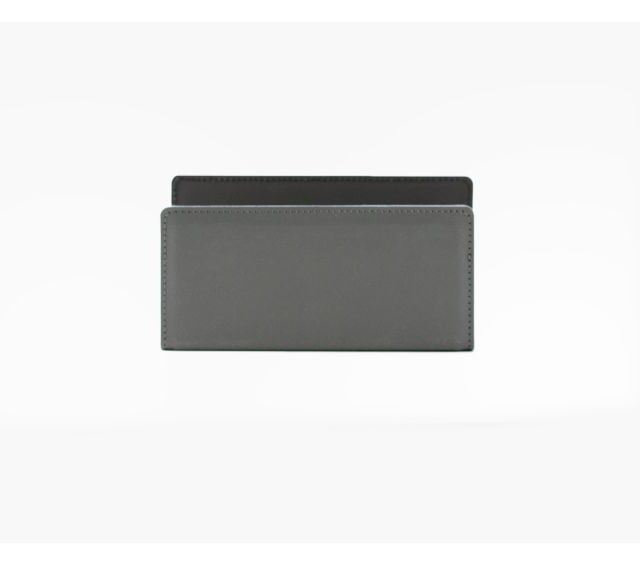 Lavoisier Maroquinier - Porte lettres en cuir gris fer