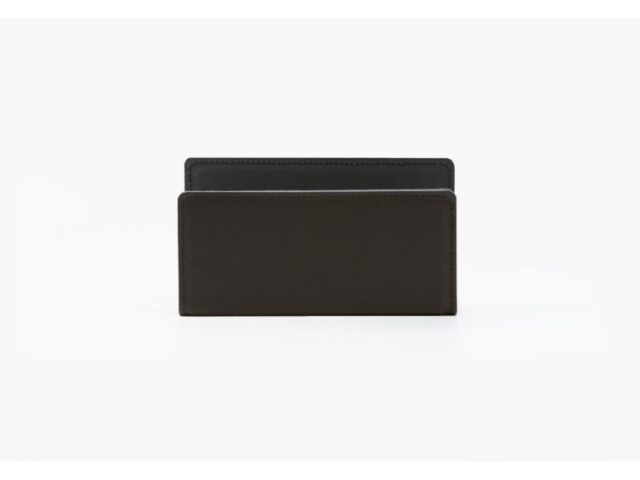 Lavoisier Maroquinier - Porte lettres en cuir marron foncé