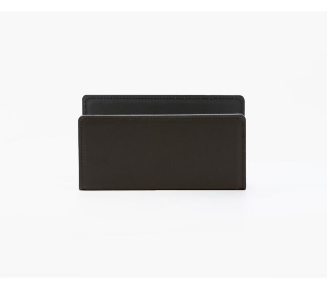Lavoisier Maroquinier - Porte lettres en cuir marron foncé