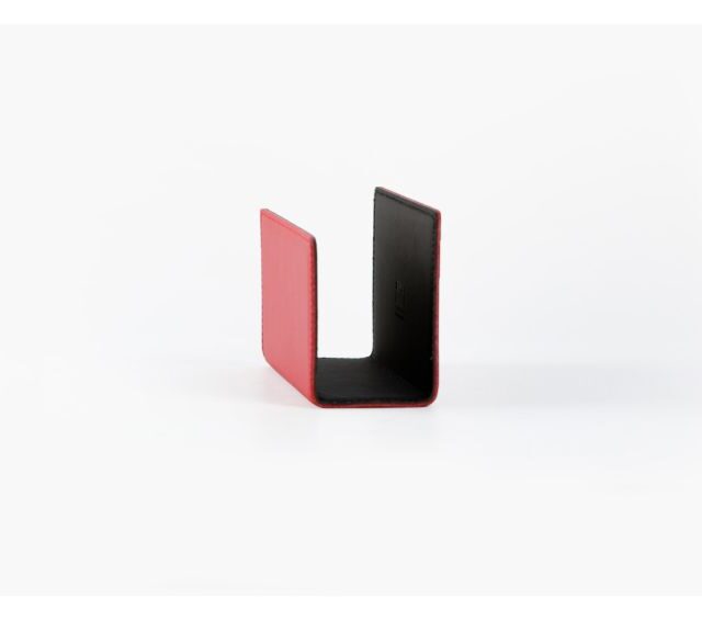 Lavoisier Maroquinier - Porte lettres en cuir rouge coquelicot