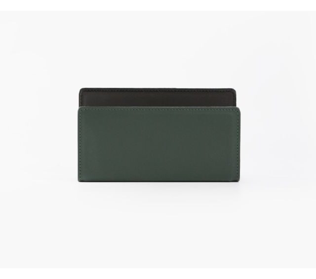 Lavoisier Maroquinier - Porte lettres en cuir vert anglais