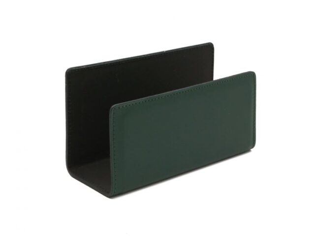 LAVOISIER Maroquinier - Porte lettres en cuir vert anglais