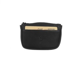La Guêpe - Porte-monnaie fermeture zippée cuir noir  203