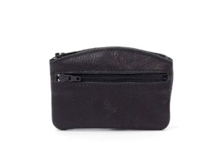 La Guêpe - Porte-monnaie fermeture zippée cuir noir – 204