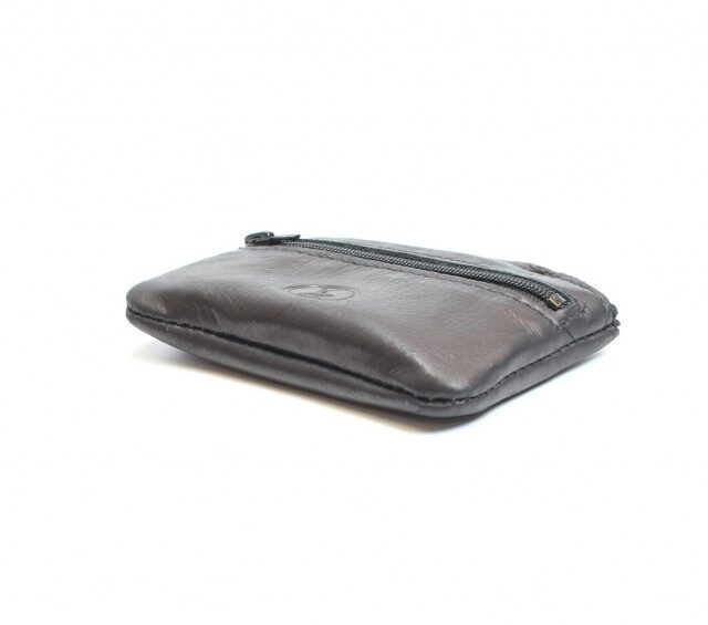 La Guêpe - Petite Maroquinerie - Porte-monnaie fermeture zippée cuir noir - 204