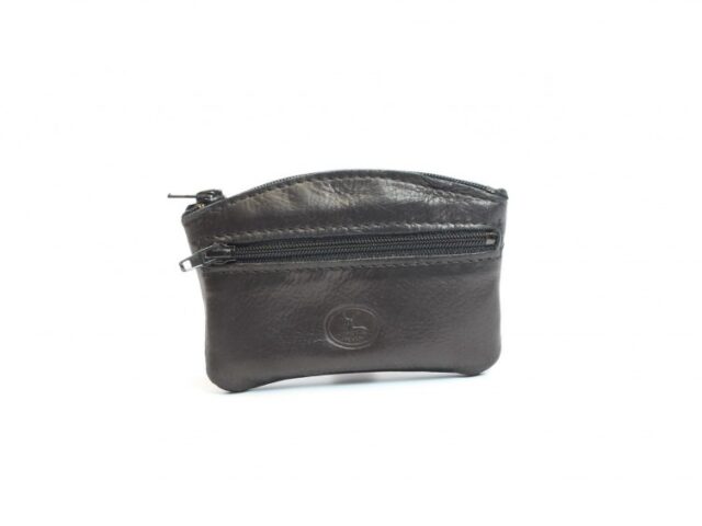 La Guêpe - Petite Maroquinerie - Porte-monnaie fermeture zippée cuir noir - 204