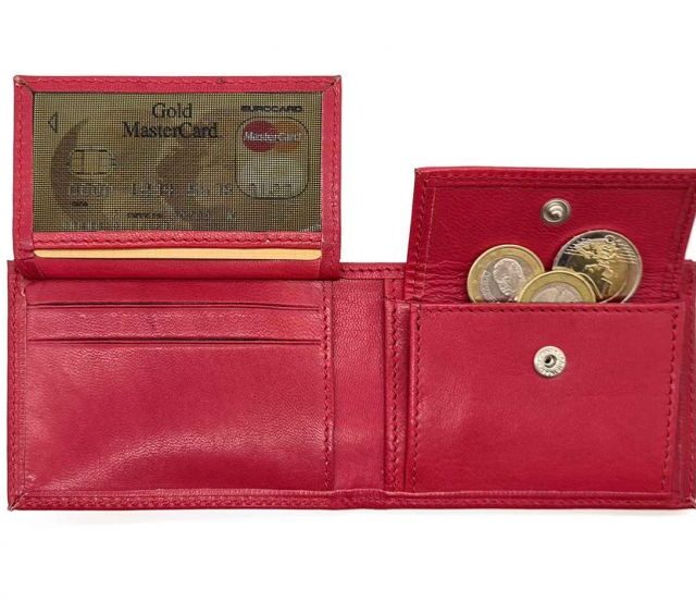 La Guêpe - Petite Maroquinerie - Porte monnaie à l'italienne "Luxe" 3 volets tout cuir fuchsia - PM-036-01