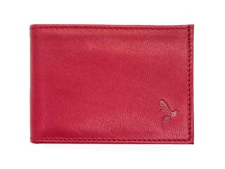 La Guêpe - Porte monnaie à l’italienne “Luxe” 3 volets tout cuir fuchsia – PM-036-01