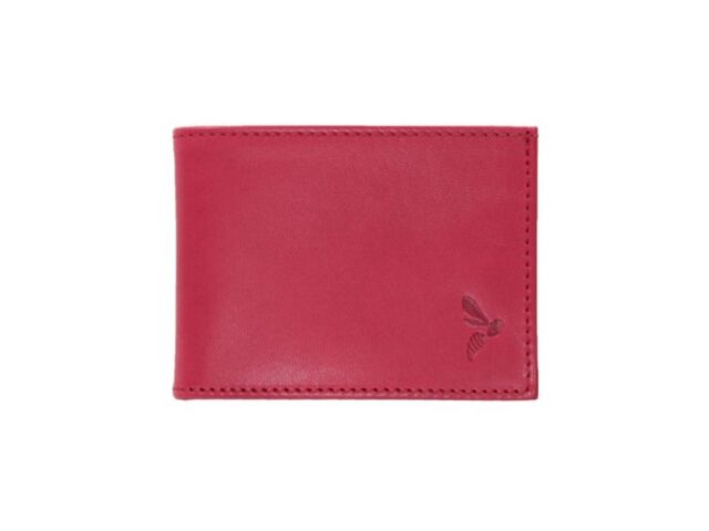 La Guêpe - Petite Maroquinerie - Porte monnaie à l'italienne "Luxe" 3 volets tout cuir fuchsia - PM-036-01