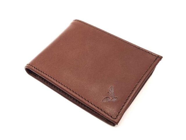 La Guêpe - Petite Maroquinerie - Porte monnaie à l'italienne "Luxe" 3 volets tout cuir marron - PM-036-01