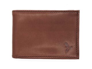 La Guêpe - Porte monnaie à litalienne Luxe 3 volets tout cuir marron  PM-036-01
