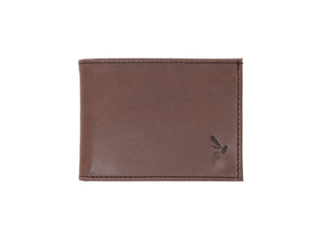 La Guêpe - Petite Maroquinerie - Porte monnaie à l'italienne "Luxe" 3 volets tout cuir marron - PM-036-01