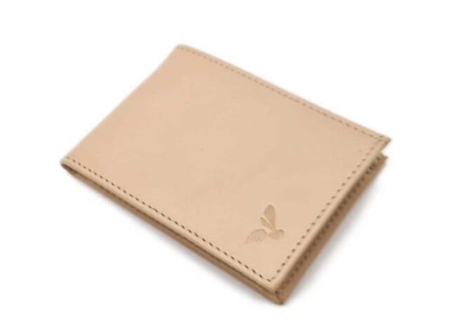 La Guêpe - Petite Maroquinerie - Porte monnaie à l'italienne "Luxe" 3 volets tout cuir nude - PM-036-01