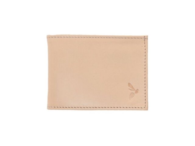 La Guêpe - Petite Maroquinerie - Porte monnaie à l'italienne "Luxe" 3 volets tout cuir nude - PM-036-01