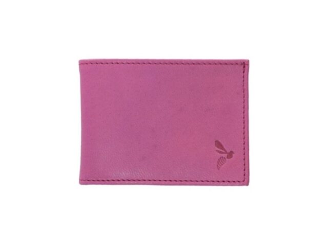 La Guêpe - Petite Maroquinerie - Porte monnaie à l'italienne "Luxe" 3 volets tout cuir rose lilas - PM-036-01