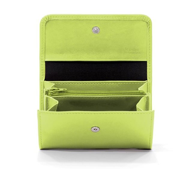 La Guêpe - Petite Maroquinerie - Porte-monnaie à rabat en cuir anis - 004