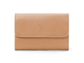 La Guêpe - Porte-monnaie à rabat en cuir caramel – 004