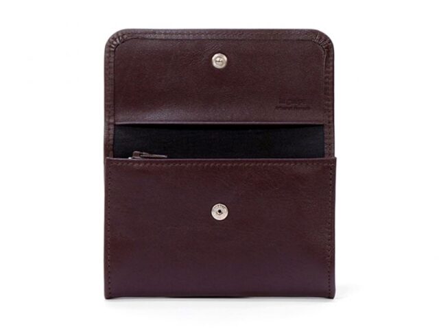 La Guêpe - Petite Maroquinerie - Porte-monnaie à rabat en cuir marron - 004